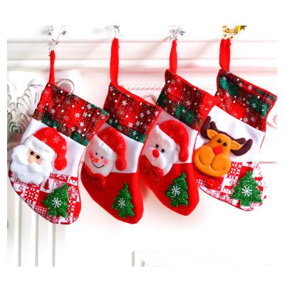 China QUICK DRY Christmas Storing Decorations Christmas Tree Gift Bag Snowflake Christmas Gift Sock Hanging Middle for sale