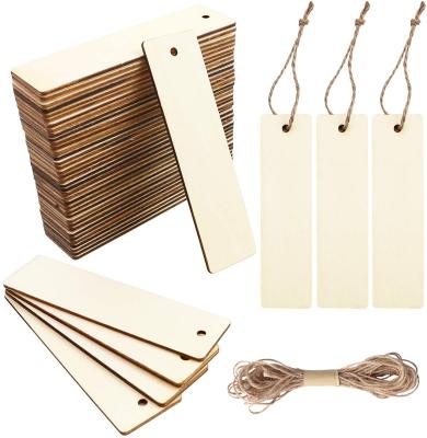 China Fashion DIY Customizable Wooden Blank Bookmark With Lanyard for sale