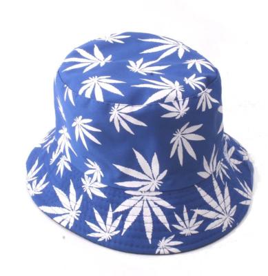 China Unisex Image Fisherman Hat Maple Printed Summer Beach Hat Multi Colored Hot Selling Outdoor Sun Hat for sale