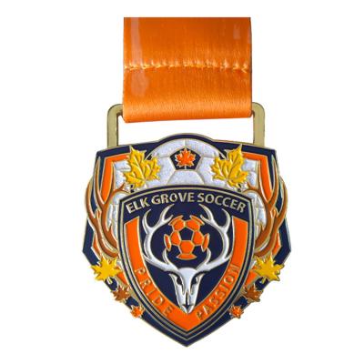 China Custom Made Europe 3d Award Running Marathon Finisher Enamel Metal Sport Medals With Ribbon for sale