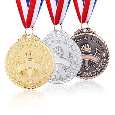 China Europe Customer Size Metal Winner Award Medals Neck Ribbon Victory Medal for sale