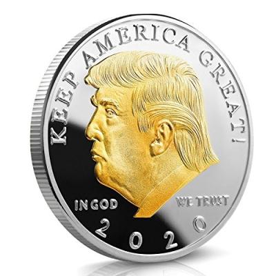 China Custom Europe Gifts President Trump Commemorate Gold Silver Coins for sale