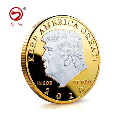 China Cheap Custom Gold American Europe Trump 3D Metal Blanks Metal Challenge Coin Producer for sale