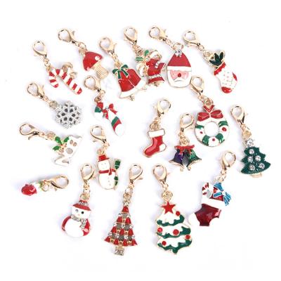 China Gift Zhejiang Nishi Christmas Series Decoration Alloy Metal Enamel Key Chains for sale