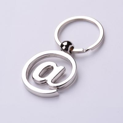 China Gift Customized Key Logo Letters Metal Gifts Zinc Alloy Key Chain Wholesale Key Chain Mail for sale