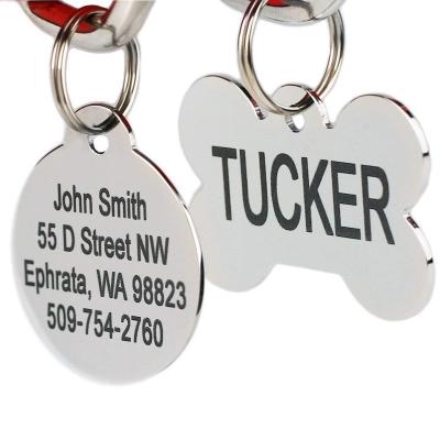 China Wholesale Custom Europe Stainless Steel Pet ID Tags Custom Design Metal Logo Dog Tags for sale