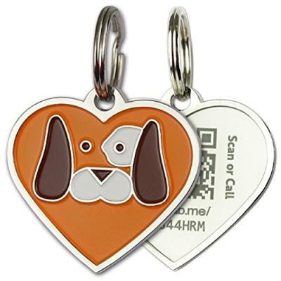 China Europe Wholesale Custom Engraved Enamel Logo Pet ID Alloy Shape Heart Dog Tag Stainless Steel for sale