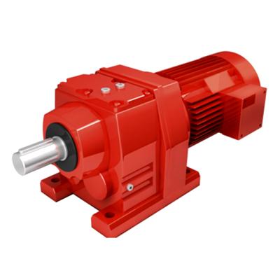 China Building Material Stores 220V 0.55kw Reductor Gearbox R37 Bevel Helical Reducer Geared Motors for sale