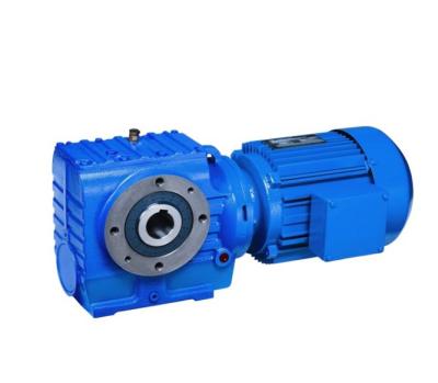 China Gearbox 380V 50Hz/60Hz Helical Gear SA Power Transmission Worm Motor Gear Bevel Reducer With Hollow Shaft Output for sale