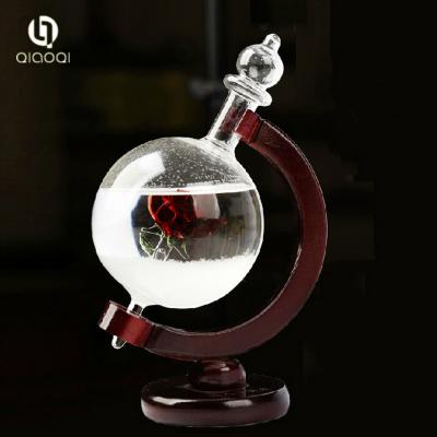 China Tellurion shape rose flower in glass barometer bottle for sale