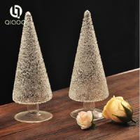 China Creative European decorated Christmas tree glass craft handmade en venta