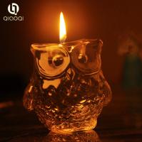 中国 European owl shape transparent candlestick manufacturer 販売のため