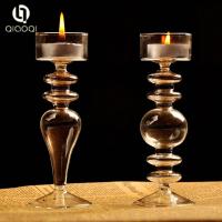 Chine Western restaurant use glass candle holder at cheap price à vendre