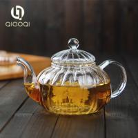 China Christmas Birthday Gift Promotion Personalized glass tea pot with warmer for sale