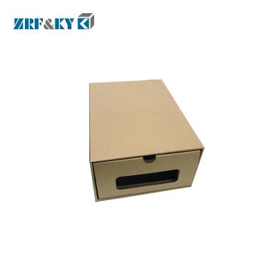 China Recyclable Custom Recycled Eco Friendly Brown Kraft Corrugated Paper Board Gift Packcaging Drawer Box for sale