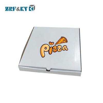 China Recyclable Custom Brand Logo Printed Pizza Take Away Packaging Paper Box for sale