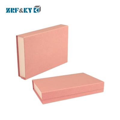 China Recyclable Custom Pink Color Brand Logo Printed Rigid Hard Paper Foldable Collapsible Paper Gift Packaging Box for sale