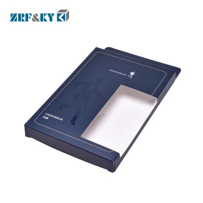 China Recyclable Custom Printing Cardboard Paper Underwear/Clothing/Garment Packaging Box with PVC Window for sale