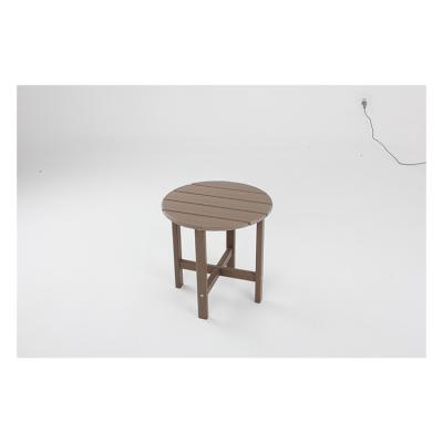 China Modern sale high quality porcelain designsimilar HDPE outdoor teak wood small round camping table for sale