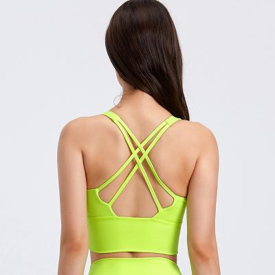 China High quality low price women's fitness yoga bra tops 1 piece breathable gym sports for yoga or routine wear for sale