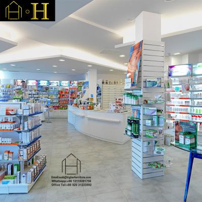 China Modern medical counter store interior design NEW design medical store with modern medical store counter design for sale