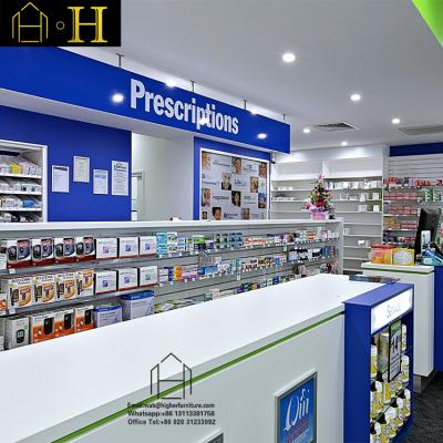 China Best Pharmacy Display Counter Showcase Supply Display Pharmacy Showcase Counter For Medical Store Furniture for sale