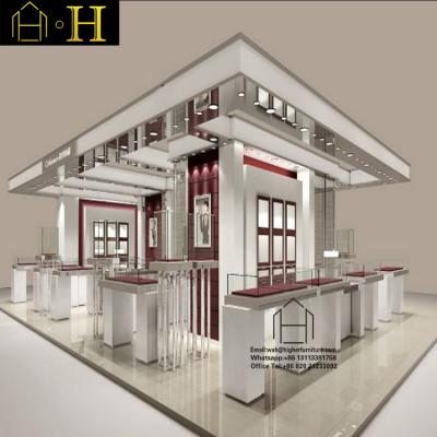 China Luxury Jewelry Kiosk Free Design Wooden Glass Jewelry Display Showcase For Jewelry Kiosk for sale