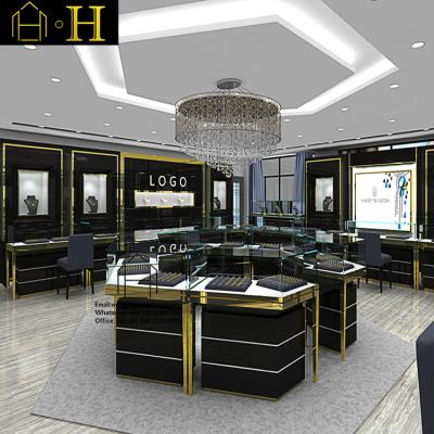 China Fashion jewelry store interior design modern jewelry store design jewelry retail display furniture interior decoration for sale