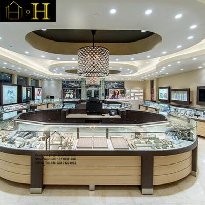 China Fashion Wooden Glass Jewelry Display Cabinet Design Freestanding Glass Jewelry Display Case For Jewelry Store for sale