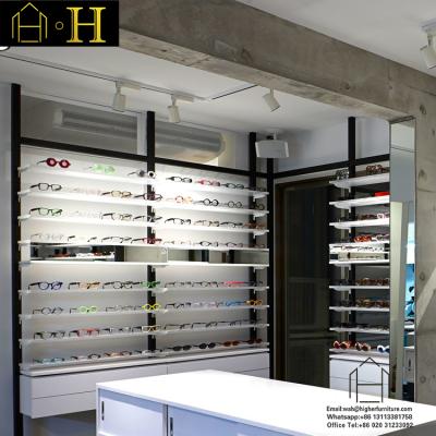 China Optical Shop Decoration Customized Fashion Optical Shop Decoration For Sunglass Display Interior Design for sale