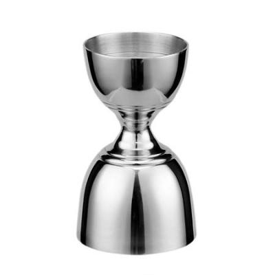 China Stainless Steel Double Whiskey Wine Cocktail Jigger Stocked Measuring Cup For Bar 25/50 15/30 30/50 50/70 for sale