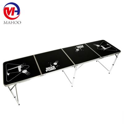 China Easy Carrying 8 Feet Folding Beer Pong Table Cup Optional Holes, Led Light, Ice Bag, Design for sale