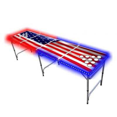 China Easy Carry Outdoor Furniture 8ft Beer Pong Custom Times Table For Led for sale