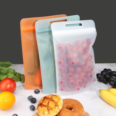 China Sustainable New Arrival BPA Free Food Grade Silicone Food Storage Reusable Bag for sale