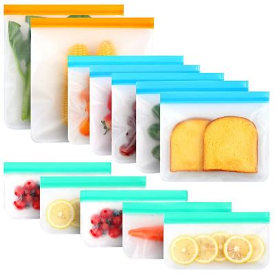 China 500ML 1000ML 1500ML 4000ML Food Grade Viable Reusable Leakproof Vacuum Cold Silicone Food Storage Ziplock Bag for sale