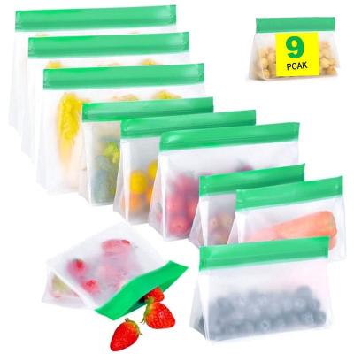 China BPA Free Sustainable Kids Snacks Storage Freezer Bags For Food Reusable Food Bags Reusable Zipper Bags for sale