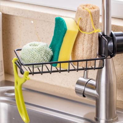 China Sustainable Kitchen Sink Dish Sponge Holder Cart and Dish Sweep Rack Kitchen Sink Organizer for sale