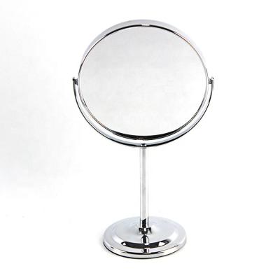 China Double Sides Magnifying Cosmetic Make Up Standing Home Bedroom Table Round Magnifying Vanity Mirror for sale