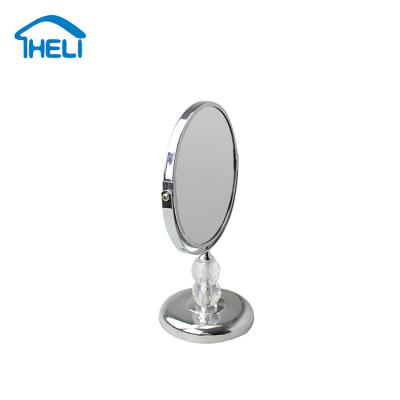 China Adjustable To Any Angle Cheap Price Mirror, Small Size Round Stand Mirror, Round Shaped Welcomed Plastic, Metal Shinning Chrome Adjustable To Any Angle for sale