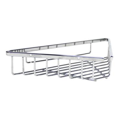 China Wall Mounted Type HELI Wholesale Triangle Stainless Bathroom Storage Brass Metal Wall Shelf Bathroom Shower Corner Trolley for sale