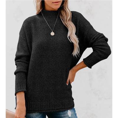 China Anti-wrinkle ready to ship casual winter boutique designer turtle neck knitted women's sweaters for sale