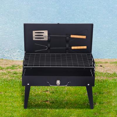 China Convenient to carry Go out and play, toolbox style oven, barbecue rack, charcoal grill rack, mini outdoor folding barbecue stove with barbecue for sale