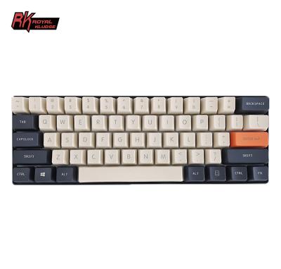 China Anti-ghosting hotswap Kludge RK61 RK 61 royal keys teclado 2.4ghz BT 60 RGB backlit wireless gamer 60% mechanical keyboard key board for sale