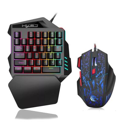 China Numpad Royal Kludge RK OEM Gaming One Hand Left RGB One Hand Backlight Mini Mechanical Gaming One Hand Wired Keyboard for sale