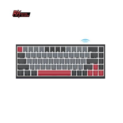 China Royal Kludge Hotswappable RK837 hotswap mechanical rk g68 60% RGB gaming keyboard laptop 3 key 68 modes gamer teclado mecanico for sale