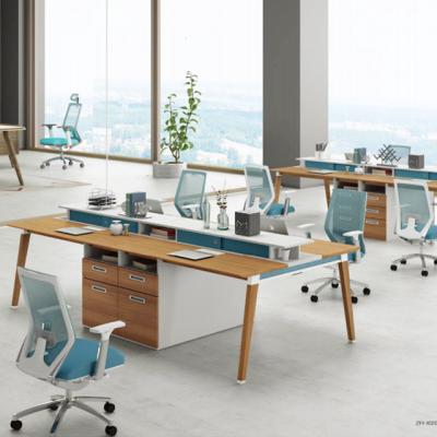 China 2020 New Design Jiangmen Factory Price Laptop Stand Office Furniture Table 4 Person Desks 2020 for sale