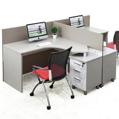 China Commercial Office 4 Compartments Modular Computer Secretary Set Furniture Lab Workstation Furniture for sale