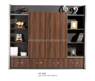 China High Quality PANEL Office Furniture Brown Walnut Melamine 4 Draw File Cabinet for sale