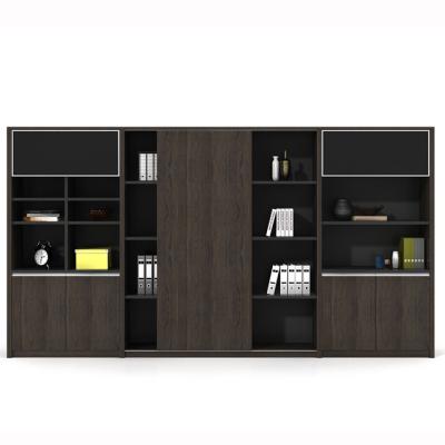 China Contemporary he shan bookcase home cabinet office furniture glass filling haijing wood cabinet for sale