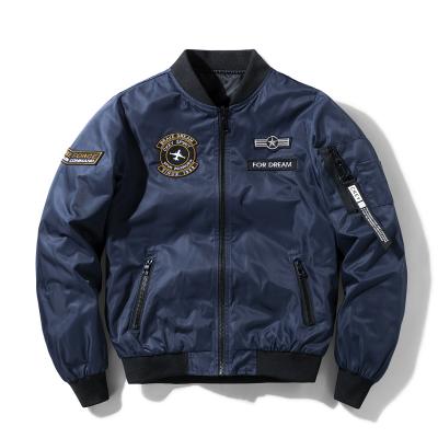 China New Autumn And Winter Air Force Windproof Pilot Jacket Men's Embroidered Baseball Uniform Plus Size Bomber Jacket for sale